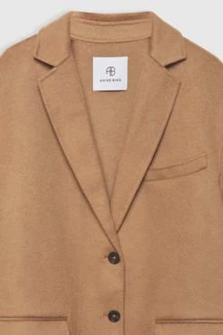 Anine BingQuinn Cashmere Blend Blazer - Camel -Fashion comprehensive store Quinn Blazer in Camel Cashmere Blend 20230811000029 3