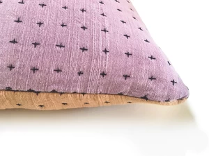 Happy French Ganghappyfrenchgang Reversible Pillow - Himalayan/Lavender 2 Happy French Ganghappyfrenchgang Reversible Pillow - Himalayan/Lavender - Image 2