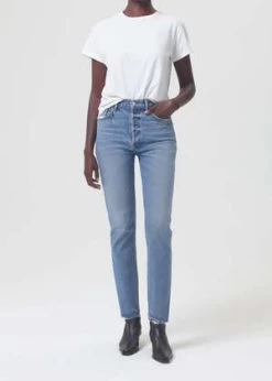 AGOLDERiley Long High Rise Straight - Cove