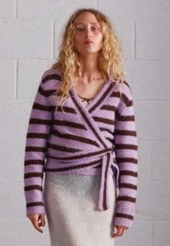DAMSON MADDERRose Ballet Wrap Cardigan - Purple