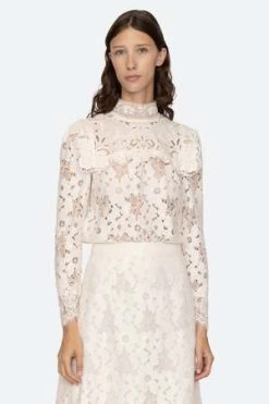 Sea New YorkDalia Lace L/S Top - Ivory -Fashion comprehensive store Sea NY Dalia Lace L S Top Ivory 20230906204542 1