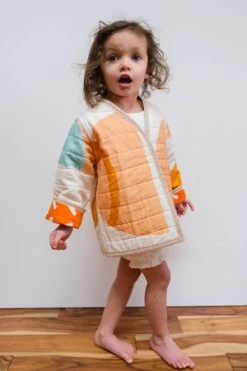 CanDid ArtKids CanDid Art Shapes & Angles Reversible Quilted Coat - Orange -Fashion comprehensive store Shapes Angles Reversible Quilted Coat by Candid Art 20210211230921 2