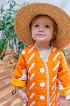 CanDid ArtKids CanDid Art Shapes & Angles Reversible Quilted Coat - Orange -Fashion comprehensive store Shapes Angles Reversible Quilted Coat by Candid Art 20210211230922