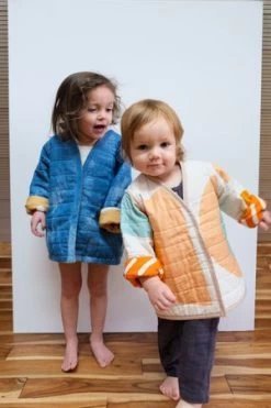 CanDid ArtKids CanDid Art Shapes & Angles Reversible Quilted Coat - Orange -Fashion comprehensive store Shapes Angles Reversible Quilted Coat by Candid Art 20210211230923 1