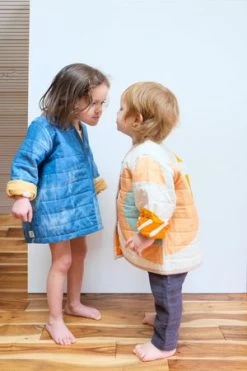 CanDid ArtKids CanDid Art Shapes & Angles Reversible Quilted Coat - Orange -Fashion comprehensive store Shapes Angles Reversible Quilted Coat by Candid Art 20210211230923 2