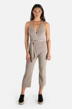 NanushkaTilli Knit Jumpsuit - Stone