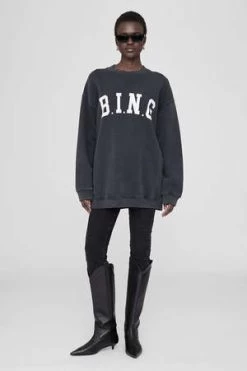 Anine BingTyler Sweatshirt Bing - Washed Black