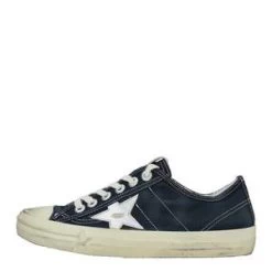 Golden GooseV-Star Canvas Sneakers - Navy/Silver -Fashion comprehensive store V Star Canvas Sneakers Navy Silver 20230922071309 1
