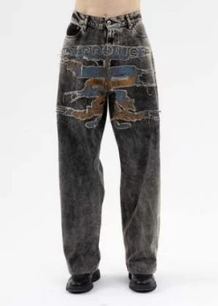 Y/projectVINTAGE PARIS' BEST PATCH JEANS - BLACK