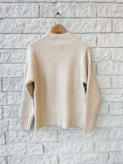 VarleySkyla Funnel Neck Knit - Whitecap Grey