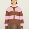 YMCFoxtail Cardigan - Brown Pink