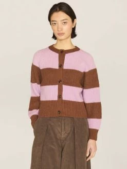 YMCFoxtail Cardigan - Brown Pink -Fashion comprehensive store YMC Foxtail Cardigan in Brown Pink 20230815171433 1