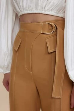 AclerOatley Pant - Caramel -Fashion comprehensive store acler Oatley Pant Caramel 20230410175347