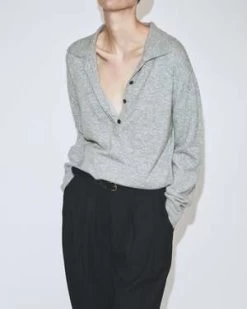 Mijeong ParkCollared Ribbed Cardigan - Cream